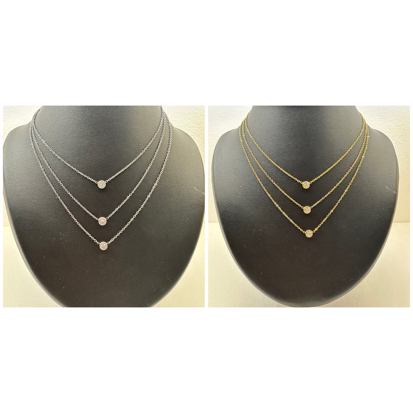 Collier TRIPLE STRASS