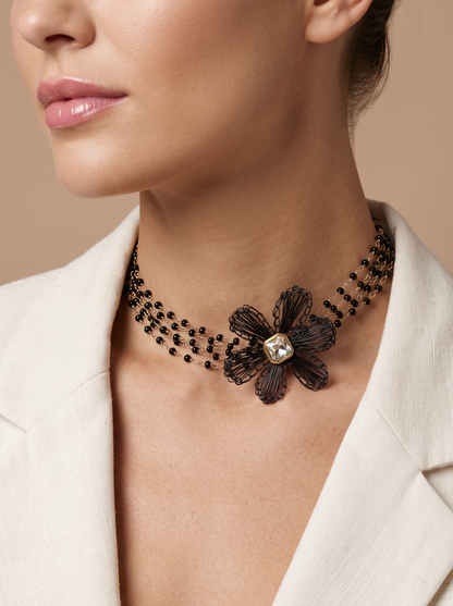 Collier CHOKER fleur NIRA