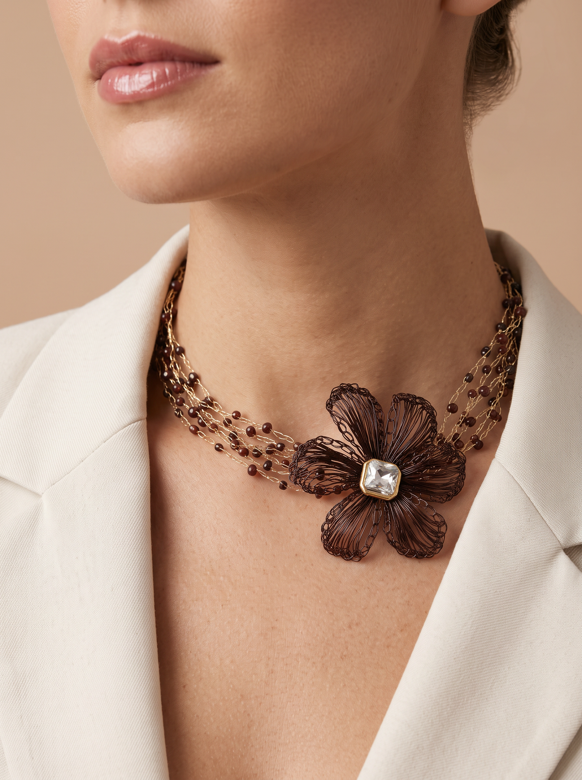Collier CHOKER fleur NIRA