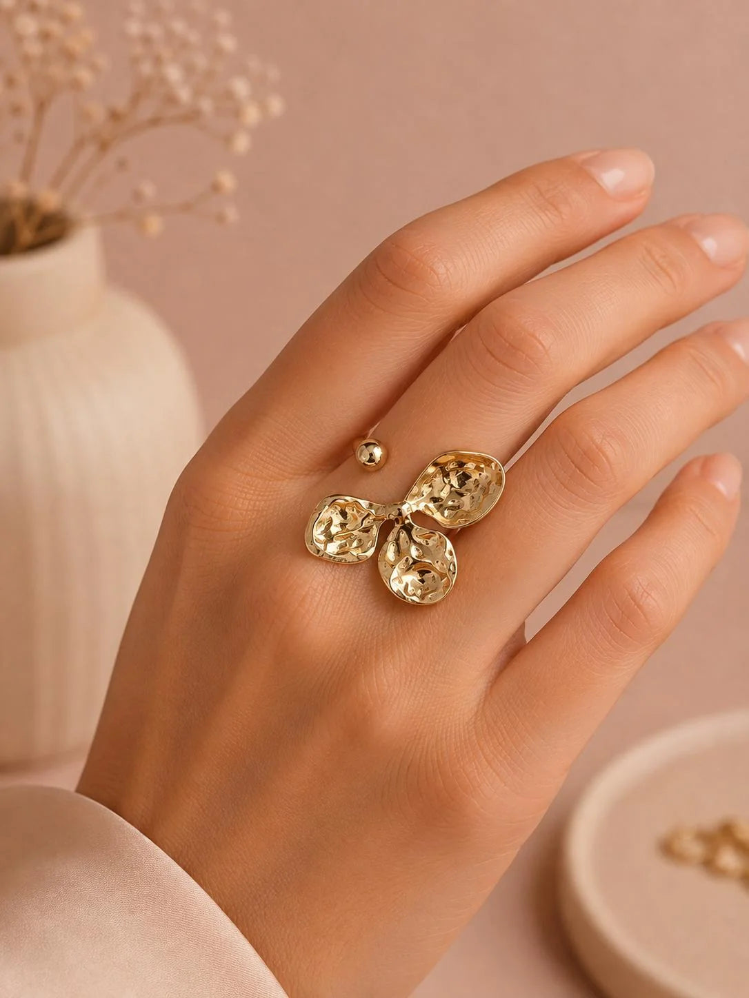 Bague demi fleur OLY