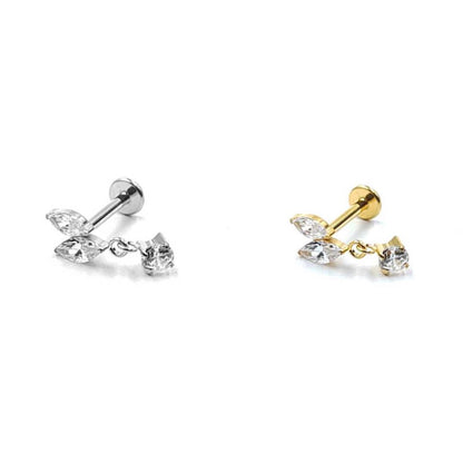Piercing Titane Demi FEUILLE