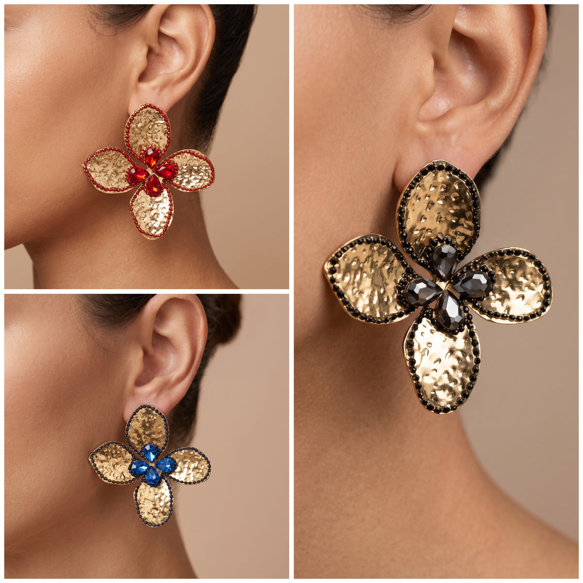Boucle d’oreille fleur LORY