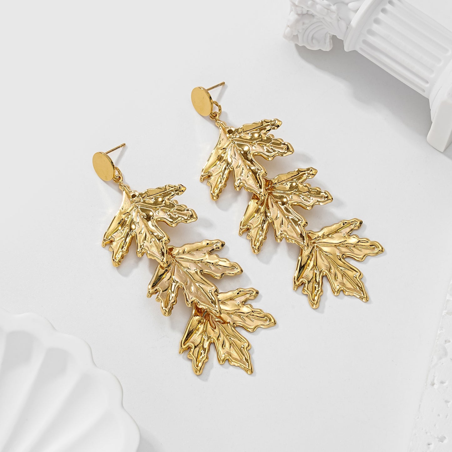 Boucle d’oreille TRIPLE FEUILLE