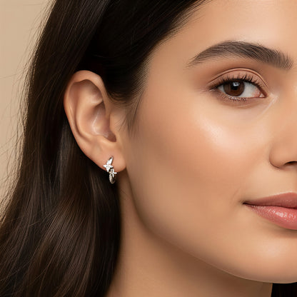 Boucle d’oreille créole étoile mini
