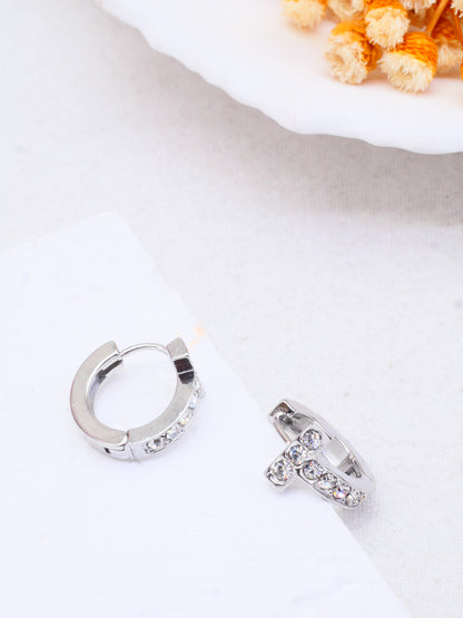 Boucle d’oreille créole BARRE STRASS