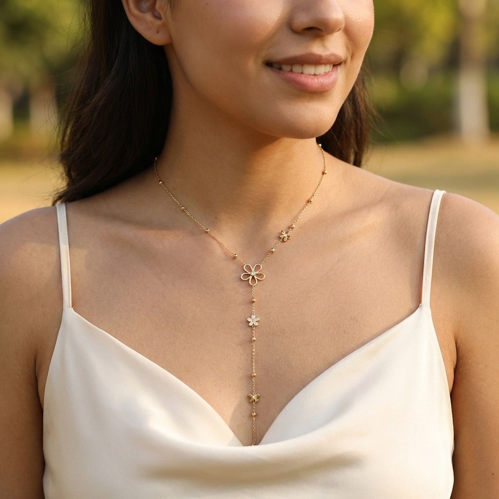 Collier Y FLEUR FONY