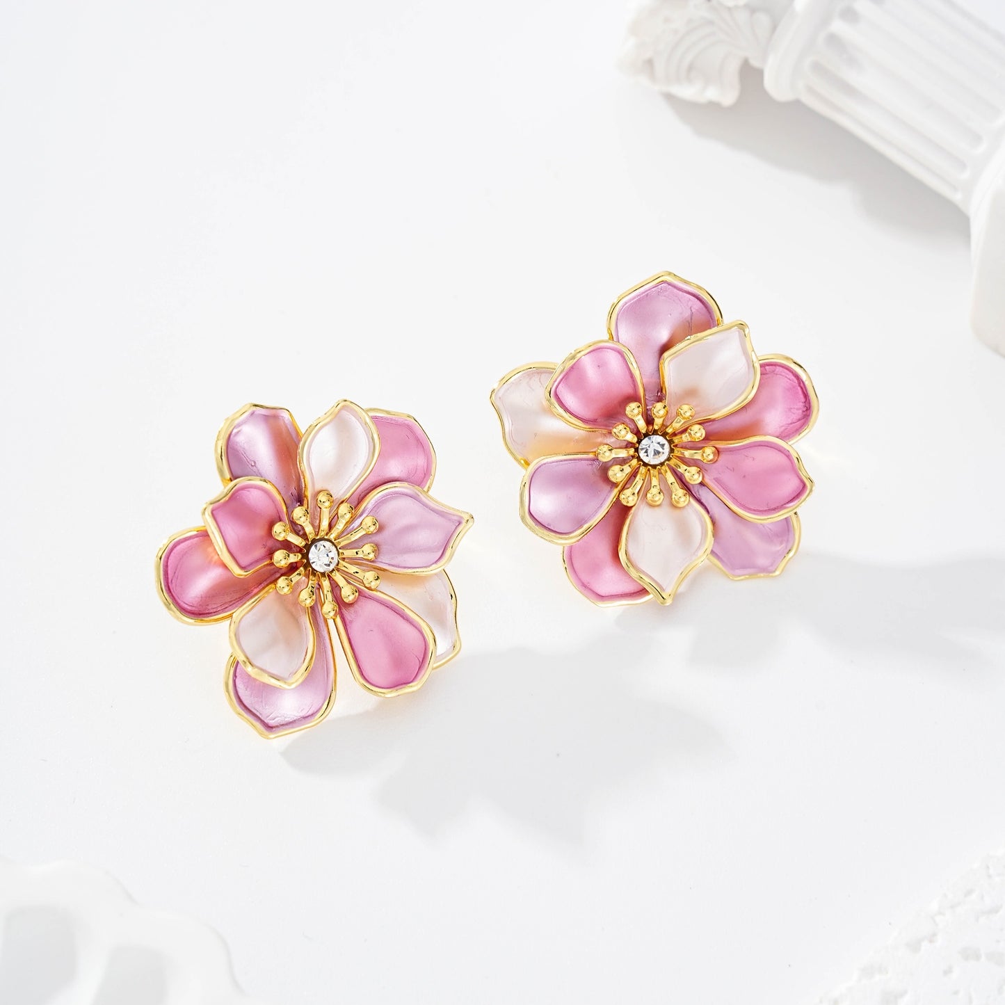 Boucle d’oreille fleur LILY