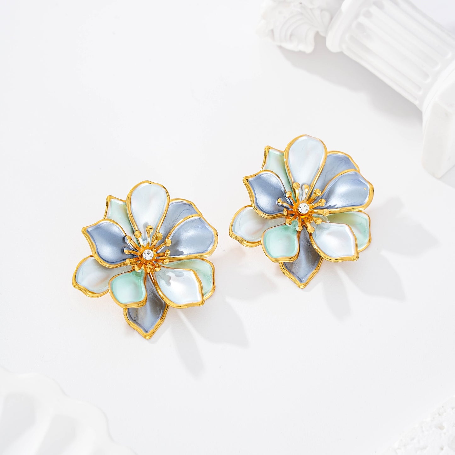 Boucle d’oreille fleur LILY